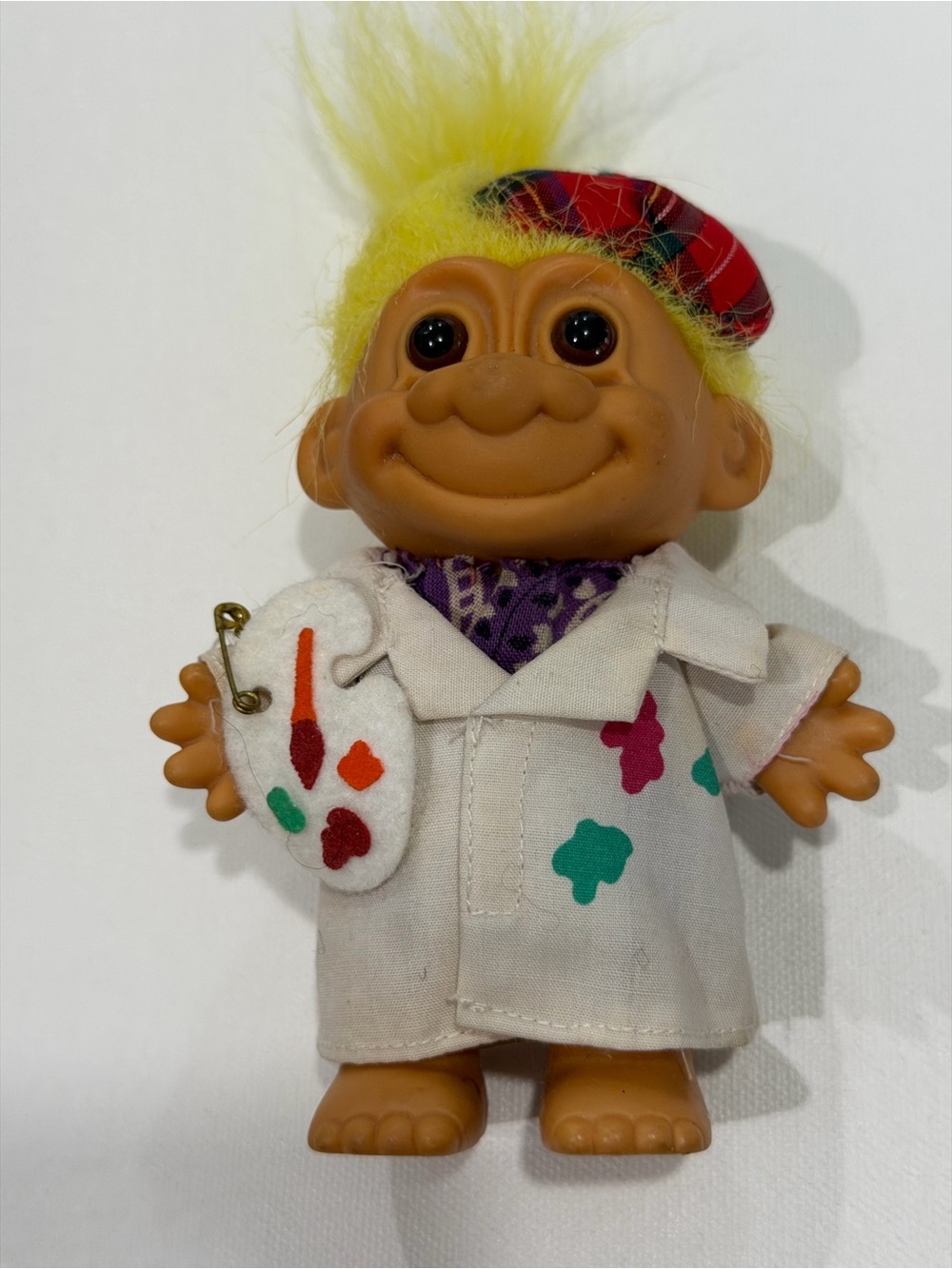 Vintage Russ Artist Painter Troll Doll - Costume Original 1990